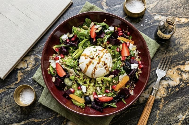 Burrata quinoa
