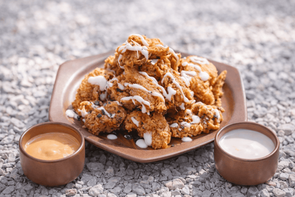 Truffle chicken poppers