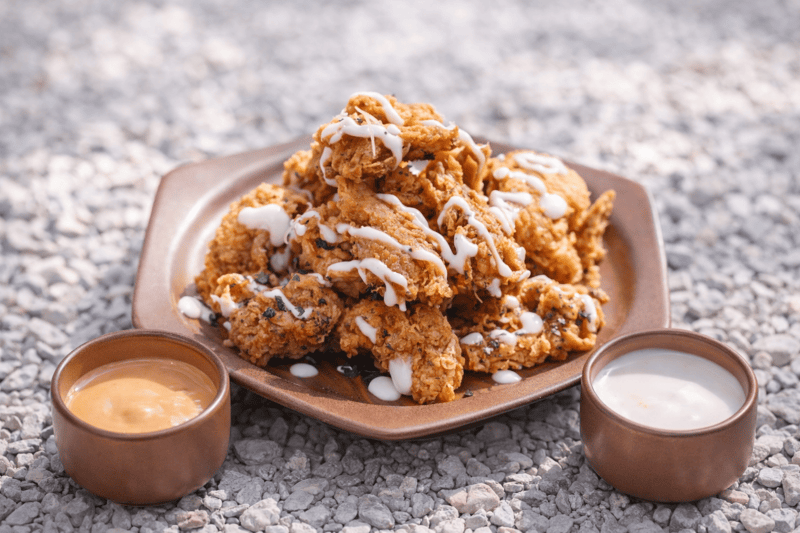 Truffle chicken poppers