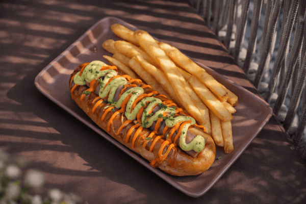 Smoked chicken hotdog