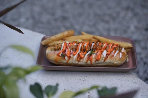 Mushroom hotdog