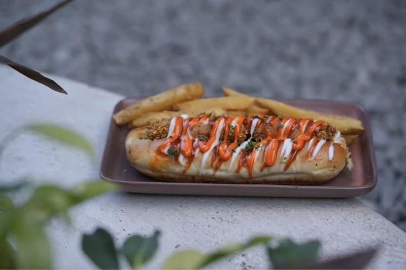 Mushroom hotdog