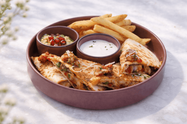 Smoked chicken quesadilla