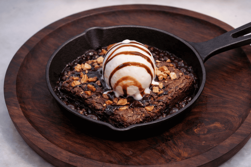 Hot sizzling brownie