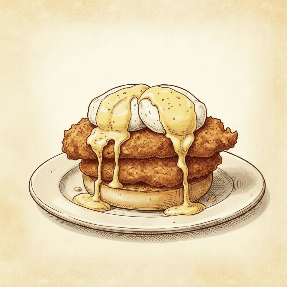 Fried chicken Benedict