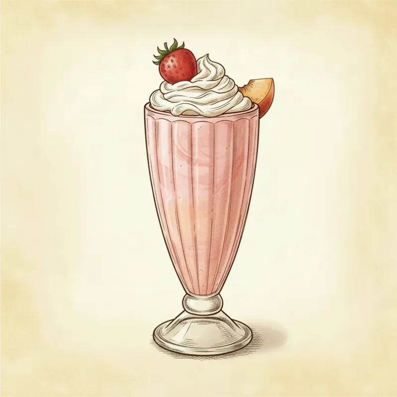 Strawberry Peach Milkshake
